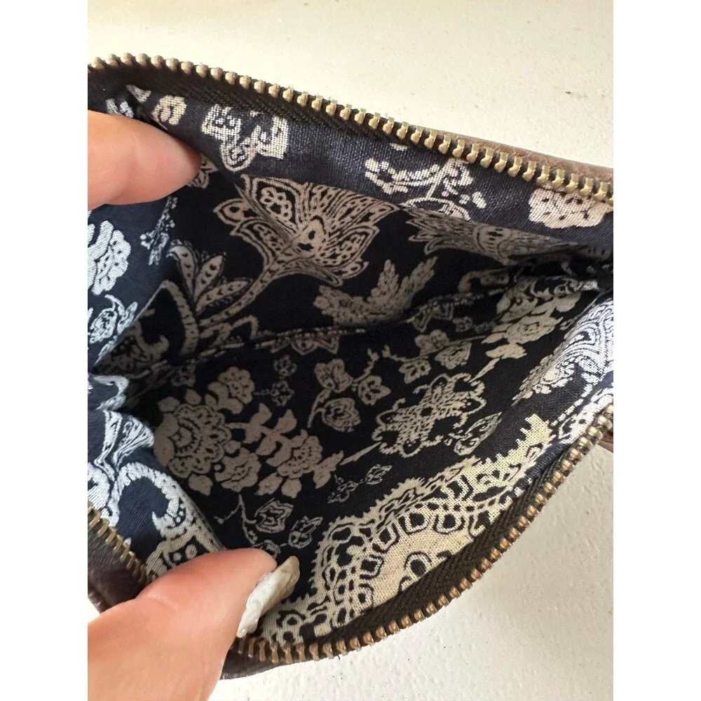 Sandy Feet Hawaii Handmade Mini Blackout Banana Leaf Vegan Leather Zipper Clutch